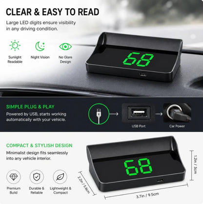 🔥Limited-time buy one get one free 🚗 Head-up display, in-car GPS, digital speedometer 📟
